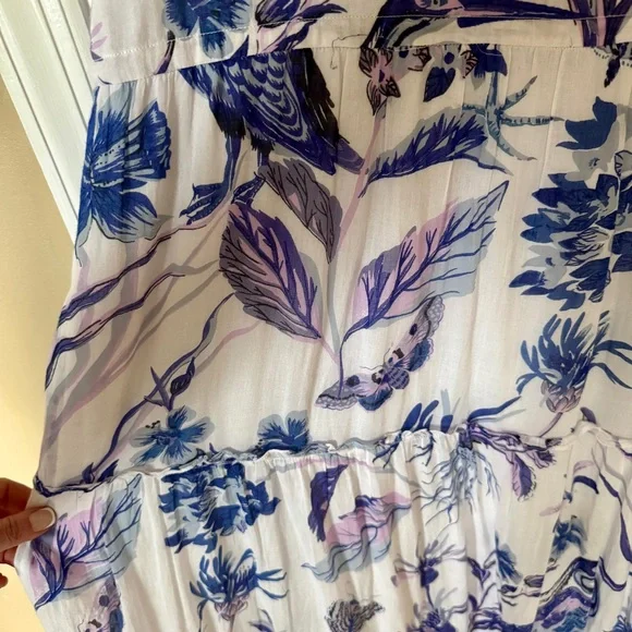 Banjanan Floral Blue and Lilac Maxi Dress - Picture 10 of 11